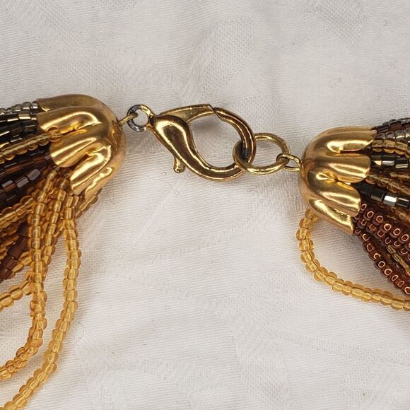 Vintage 70s seedbead necklace - Picture 5 of 7